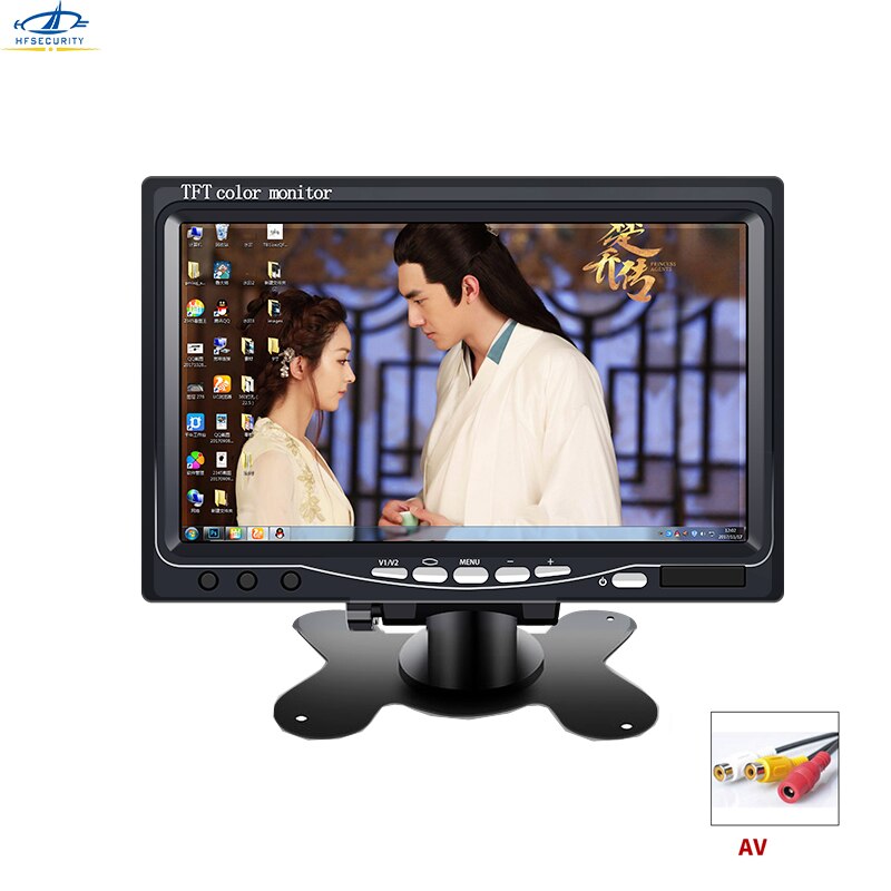 7 tommer 800* 480p lcd-skærm av skærm med højttaler cctv-skærme pal ntsc skærm omvendt skærm laptop tft farveskærm