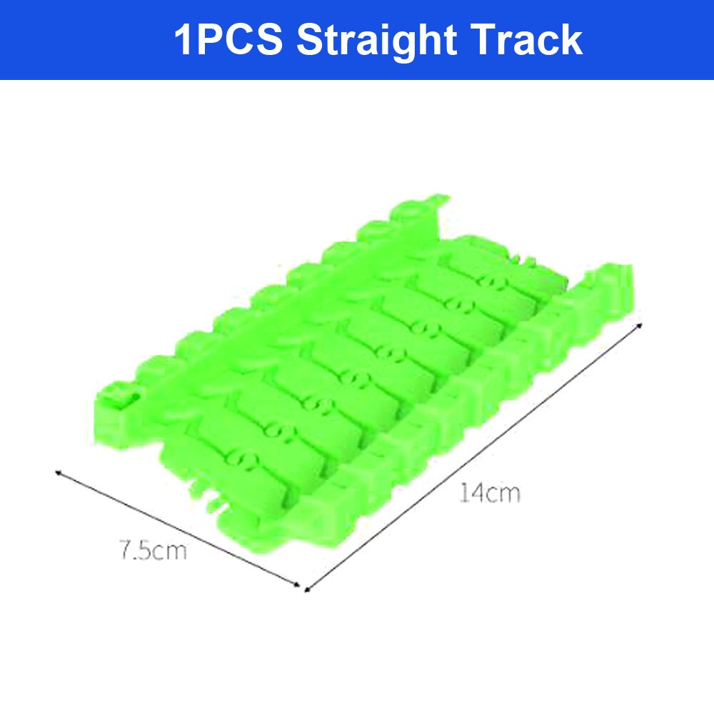 5.5CM DIY Magical Glowing Racing Track Universal Accessories Glow Race Track Diecast Rail Car Toys For Boys Children: 1pc Straight Track