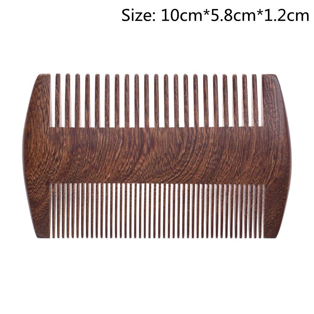 Peine de madera de sándalo Natural Boutique, pelo de cepillo de dientes finos, masajeador de cabeza antiestático, herramientas para el cuidado del cabello, 1 unidad: Wood-1