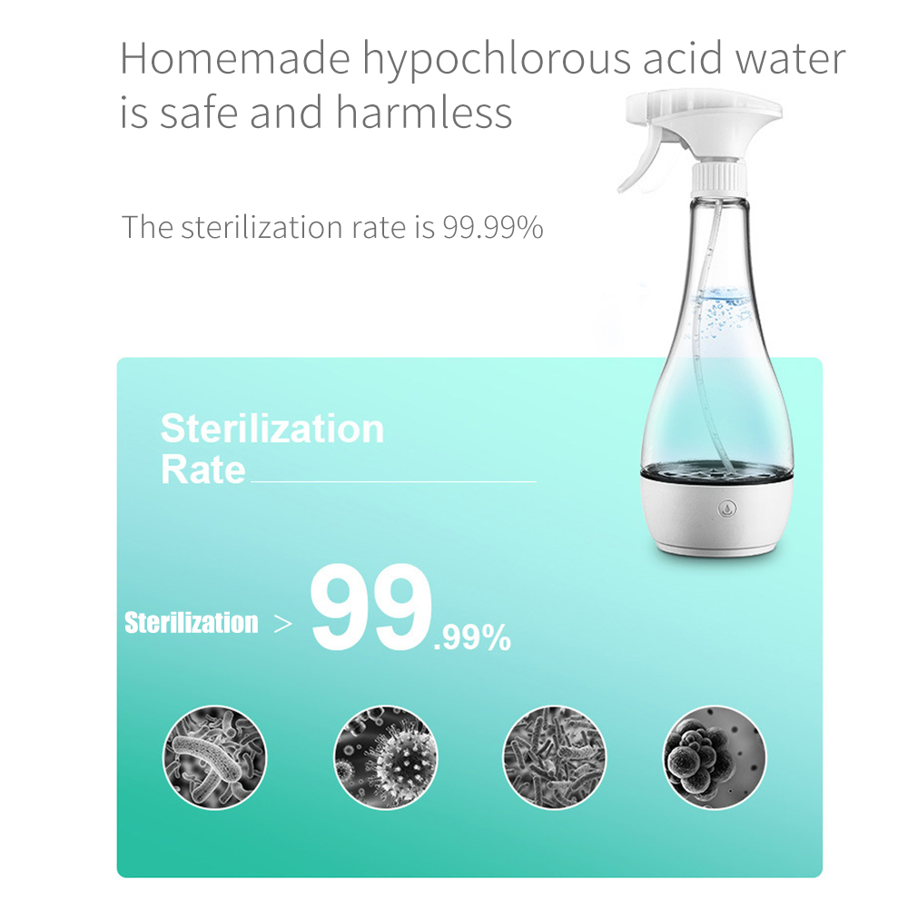 500ML Portable Mini Household Hypochlorous Acid Water Making Machine 84 Electrolytic Water Disinfection Electrolysis Machine