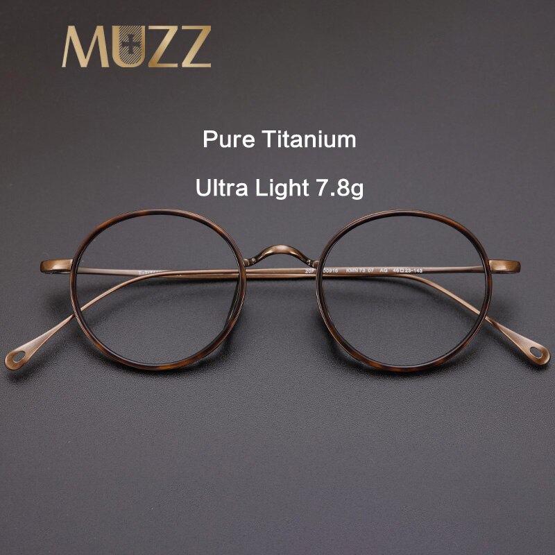 Lunettes en titane pour hommes, monture japonaise de luxe, myopie optique, Prescription acétate, rétro Vintage, petites lunettes de