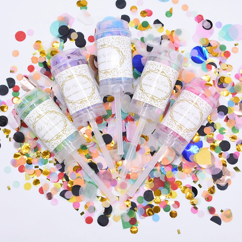 1Pc Blauw/Roze Geslacht Onthullen Party Decoratie Push Pop Confetti Poppers Kanonnen Het Een Jongen Meisje Baby onthullen Feestartikelen