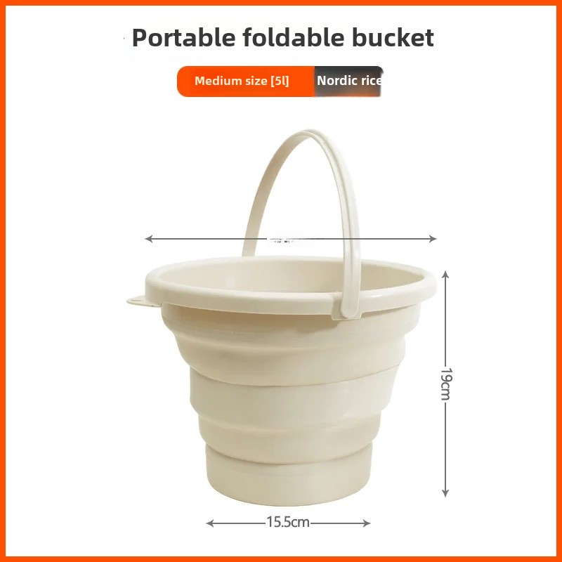 Portable Foldable Multi-Function Bucket Car Travel Fishing Pen Washing Basin Outdoor Use Collapsible Water Container Home Goods: SKY BLUE