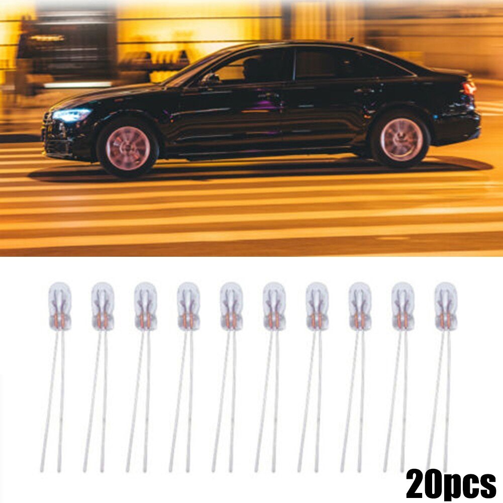 20pcs Miniature 3mm 12V T3 Lamp Light Bulb Incandescent Filament T3 Halogen Bulb Car Audio Gear Indicator Light Dashboard Bulbs