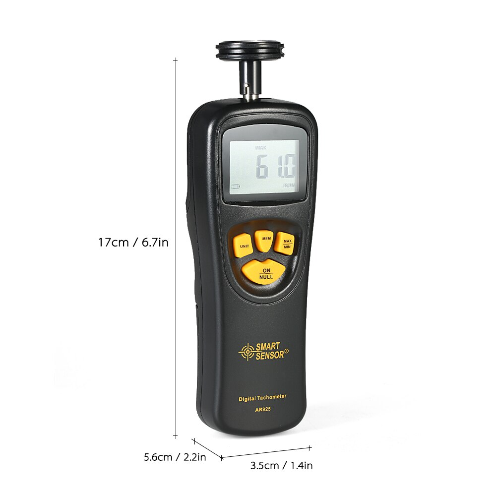 Digital Tachometer Speedometer Handheld Speed Meter Tach Meter For Detecting Rotate Speed Linear Velocity Frequency Of Motor