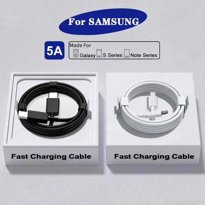 2PCS PD 45W USB C Cable For Samsung Galaxy S20 S21 S22 S23 Ultra Note 10 5G 20 A53 A54 Super Fast Charging USB Type C Data Cable: Brown / 1.5m