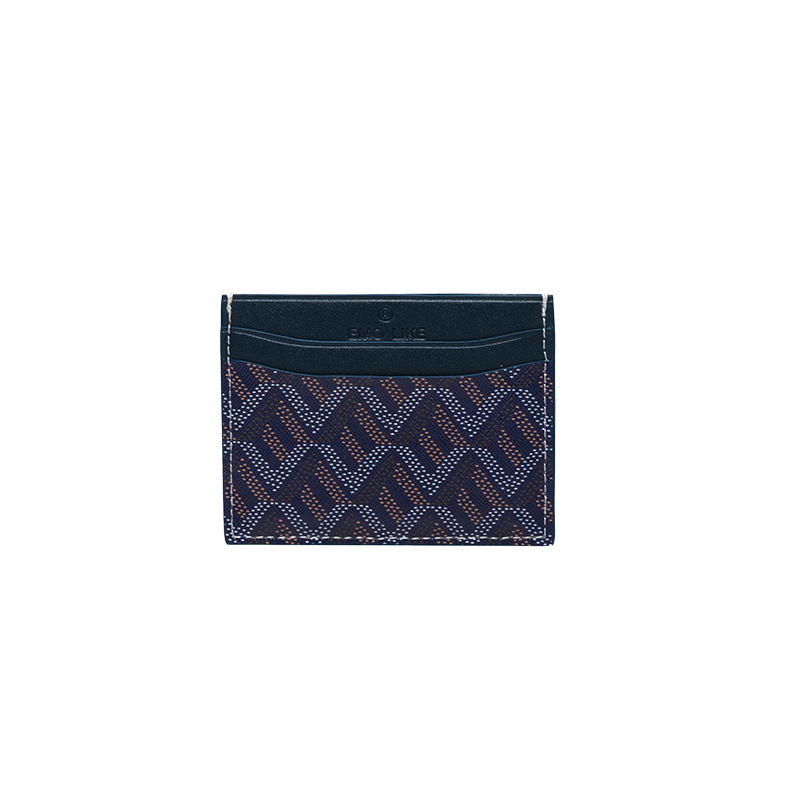 luxury upgraded version card case Korean card holder for men and women popular Y print card case: dark blue