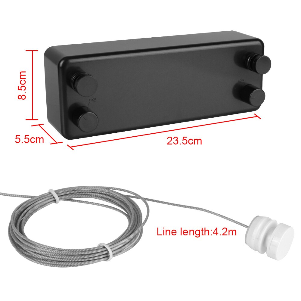 4.2m Clothesline Clothes Drying Rack Bathroom Accessories Retractable Double Layer Laundry Hanger