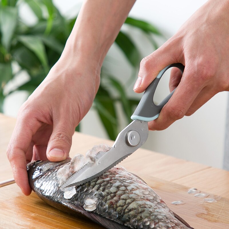 Ciseaux de réfrigérateur magnétiques multifonctionnels en acier inoxydable, puissant démontage des os de poulet, ciseaux de cuisine pour aliments