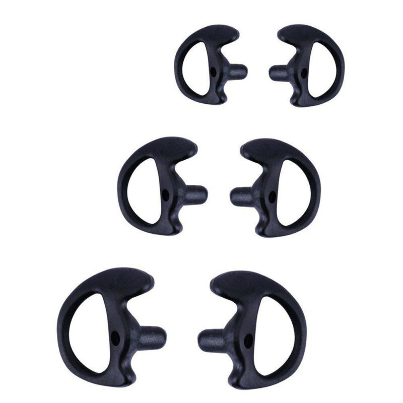 2 uds moldes para los oídos suave 2 vías Radio Earmold reemplazo de auricular inserto para tubo de bobina acústica kits de audio accesorios para auriculares