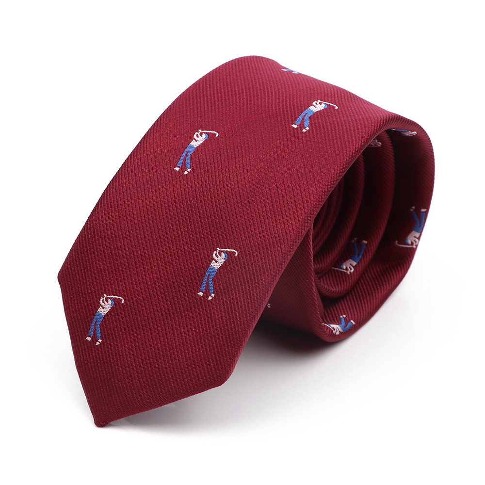 Jacquard 6cm corbata delgada para hombres coche perro mono patrón corbata rojo azul púrpura uso diario corbata de de boda: Rojo