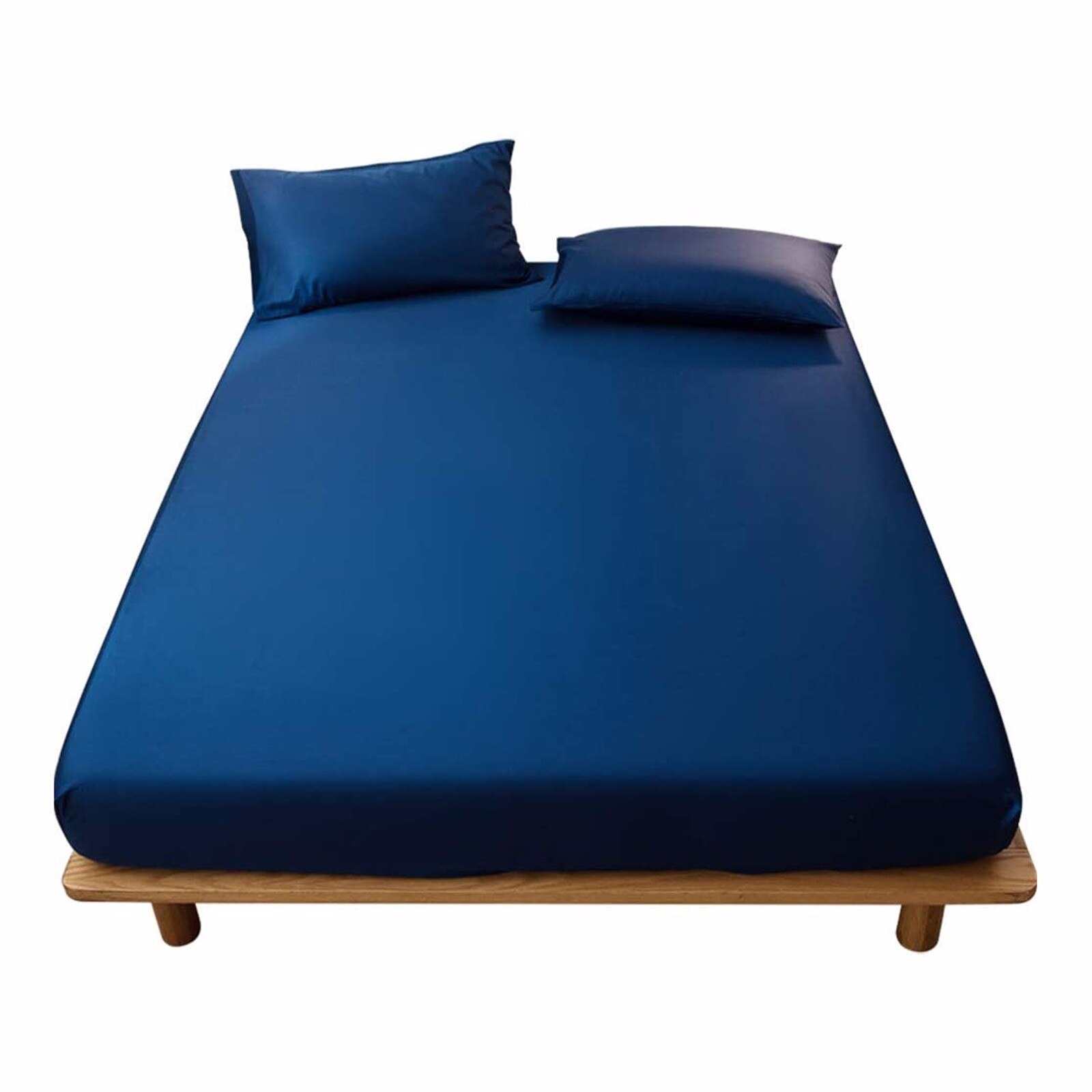 Madrasovertræk i massiv farve slibning sengetøj sengetøj lagner med elastik dobbelt queen size sengetøj 1 stk
