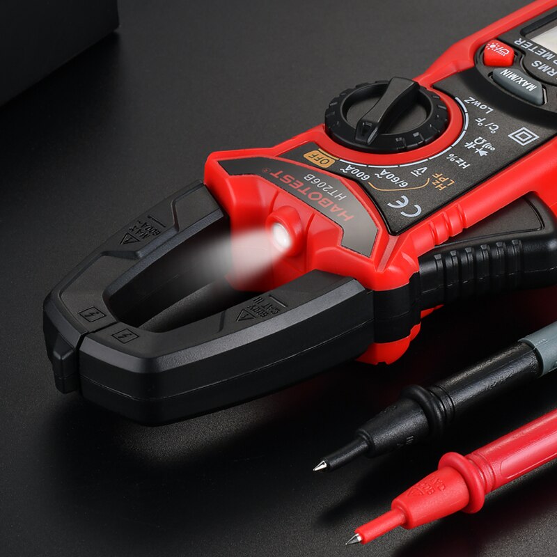 Current Clamp Meter Multimeter HABOTEST HT206 Series AC DC Amp Meter Digital Amperometric Voltage Tester HT206D