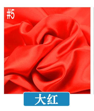 Tecido – tissu en Satin Polyester chinois, longueur 1 mètre largeur 1.45 mètre, bon marché pour mariage bricolage, bleu rose rouge or violet: 5 red