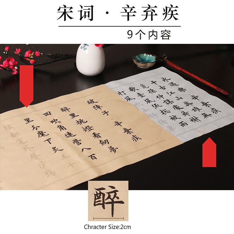 Beginner Chinese Calligraphy Practice Copybooks Medium Regular Script Calligraphy Copybook40pcs Brush Calligraphie Copybook: D