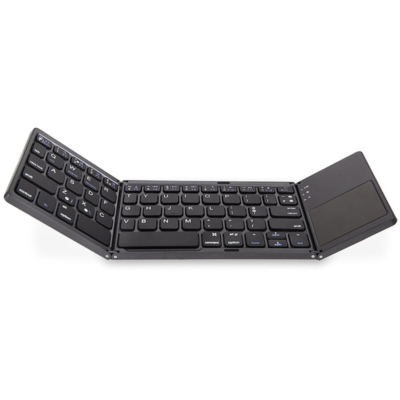 Tragbare Mini Folding tastatur USB lade Drahtlose Tastatur mit Touch Pad kompatibel Für iOS iPad Android PC Tablet Notebook: hei se