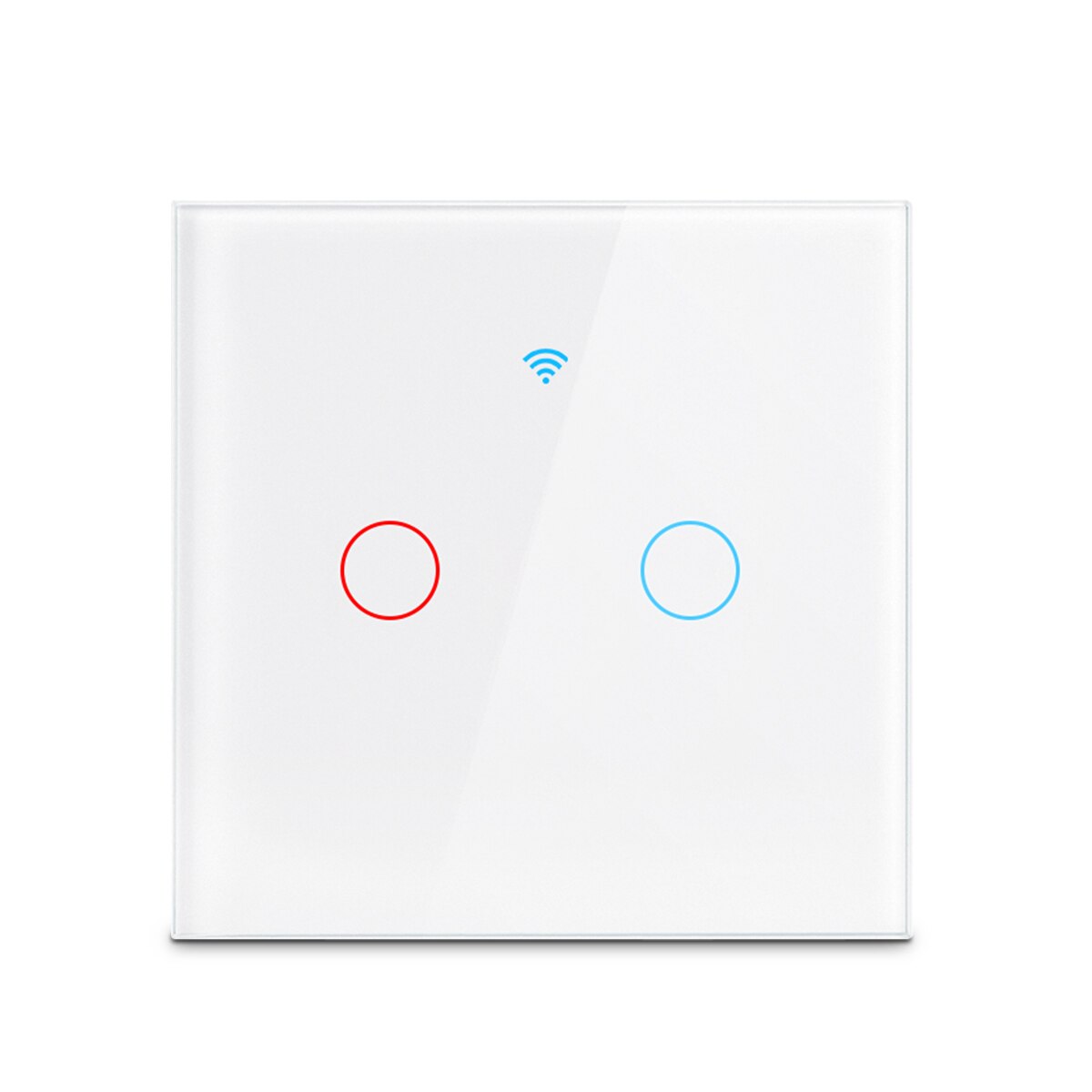 WIFI Tuya Smart Light Switch Smart Home Wall Switch Voice Control Smart Life Touch Sensor Switch Work for Alexa Echo Google Home: White 2-Gang EU