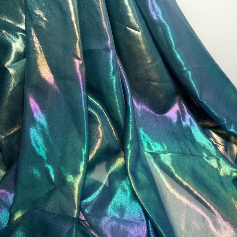 Cosplay magisk farve bronzerende stof farverigt chiffon 30d stof blød bronzeret åndbart diy kjole stof 100cm*150cm