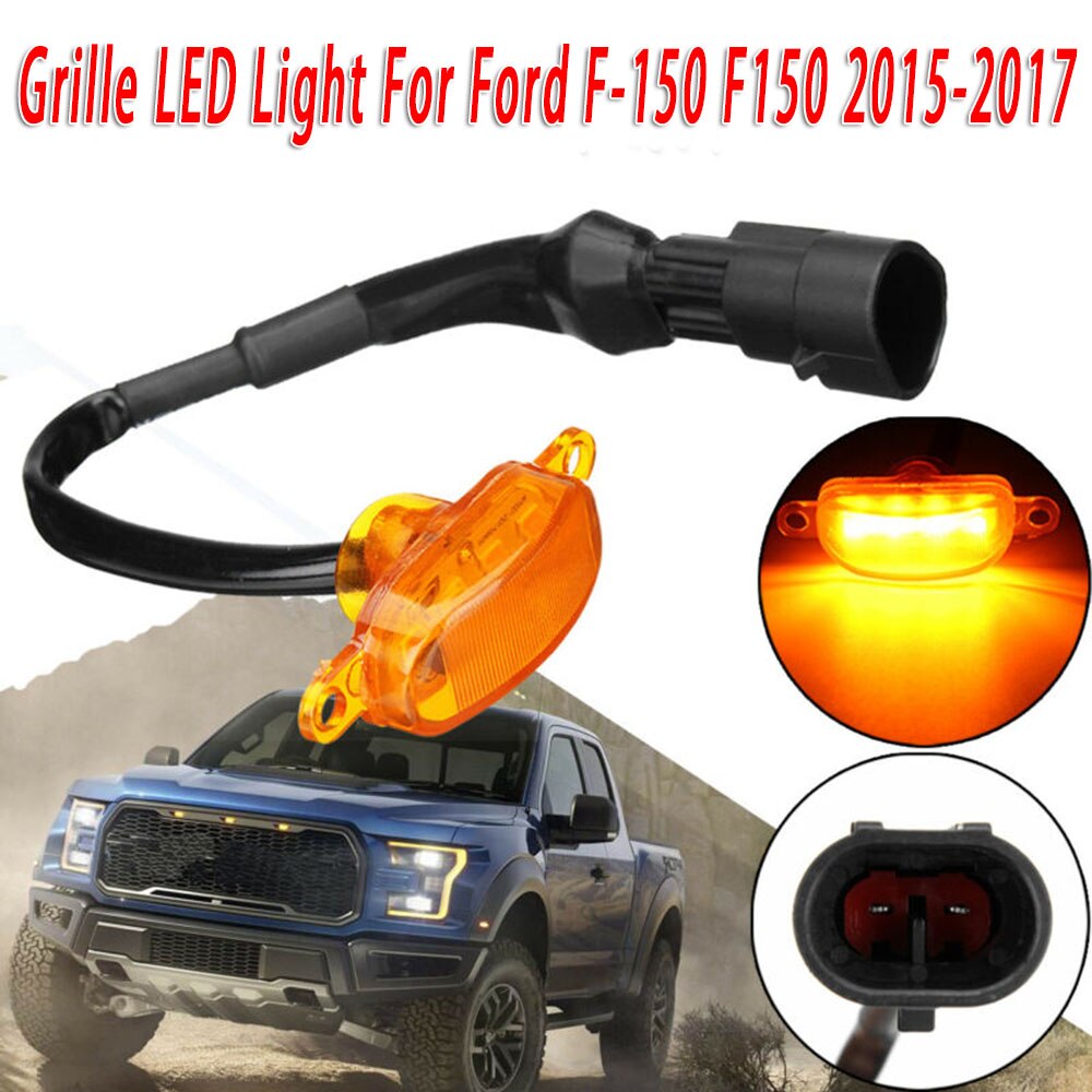 Plastic LED Light For Ford F-150 F150 Replacement Accessories Auto 959425 Bumper Grille