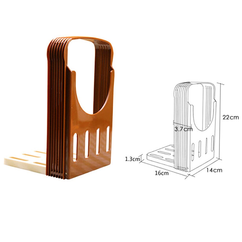Cortador de pan para tostadas, herramienta de corte de plástico plegable, guía de corte, práctico, accesorios de cocina: Default Title