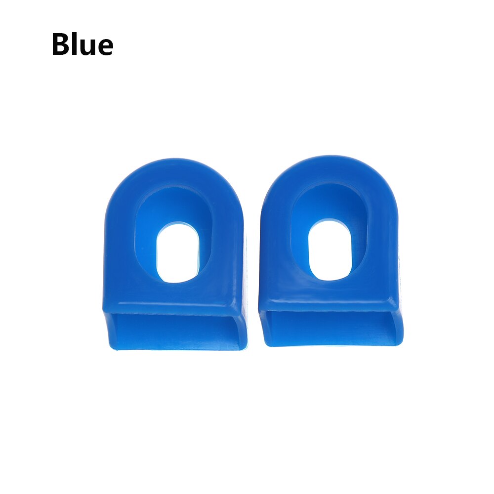 Cubierta de silicona para el brazo de los bielas de la bicicleta, Protector antióxido a prueba de polvo, funda protectora de Gel, accesorios para bicicleta, 1 par: Azul