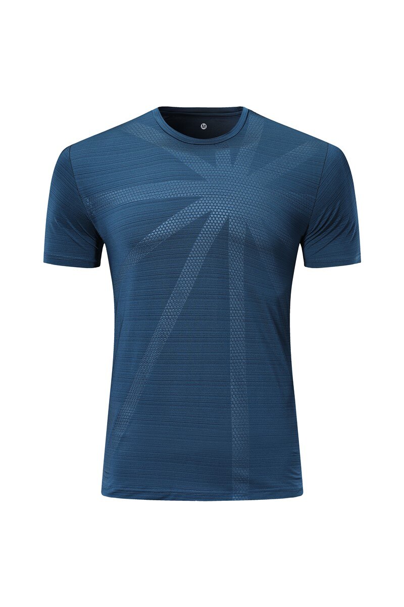 HOWE AO Sports Shirts Men Running T Shirt Training Exericise Breathable Gym Shirt Workout Fitness Sports top: S / Blue