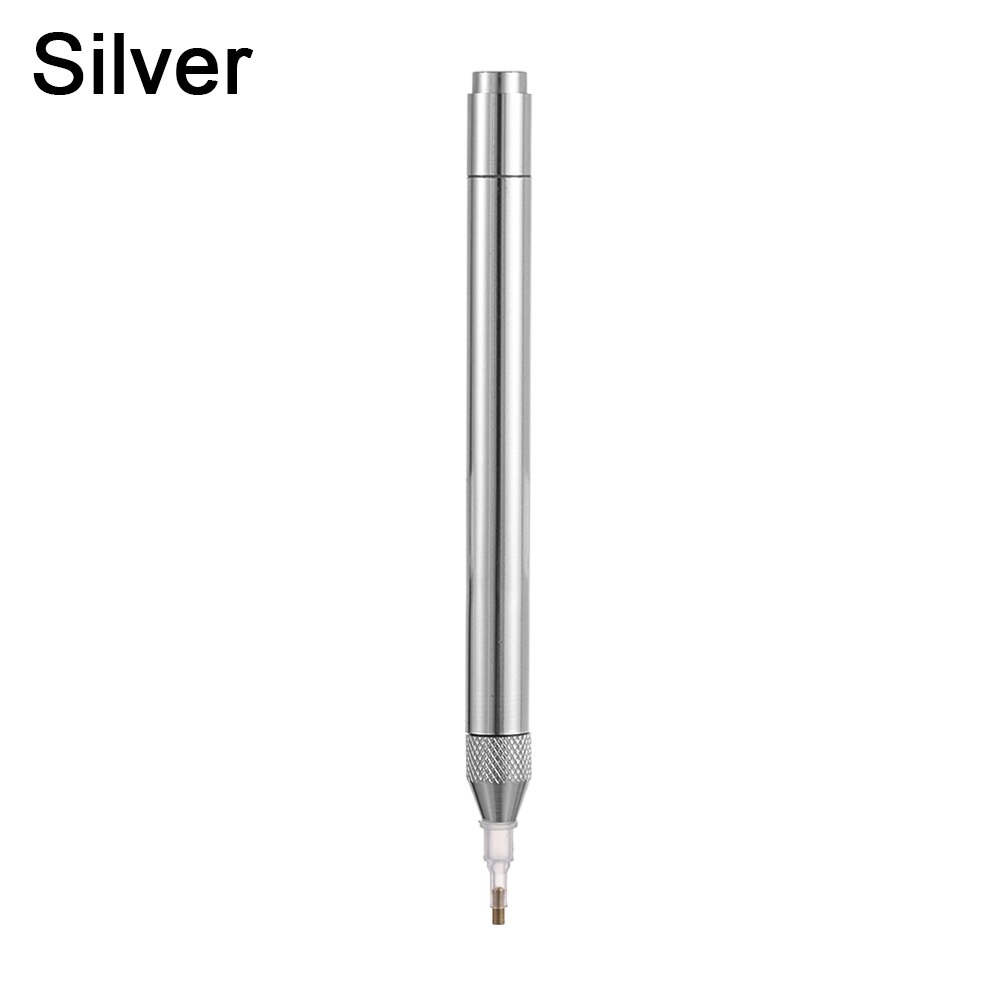 Pluma perforadora de punto para decoración de uñas, pluma de pintura de diamante, bricolaje, punto de cruz, bordado, costura de diamantes, herramienta de cuadro decorativo: silver