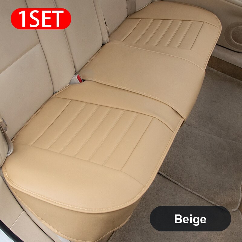 Pu Lederen Bekleding Universele Auto-interieur Onderdelen Accessoires Vier Seizoenen Auto Zitkussen Front Back Stoelhoezen: C Rear 1 PC