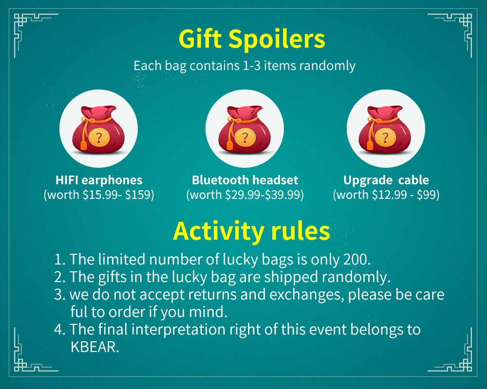 Wooeasy Earphone Store Offered Special Lucky Bag for Double 11 to Thanks for All Customers