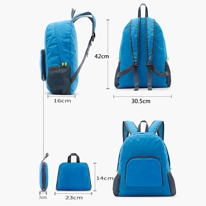 Mochila plegable de viaje impermeable, mochila escolar para deportes al aire libre, senderismo, BHD2