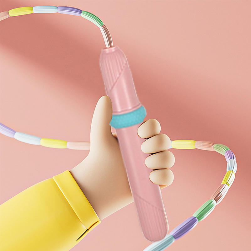 Cuerda para saltar de articulación de bambú de 2,8 M para principiantes, adultos y niños, cuentas suaves, sin enredos, cuerda para saltar segmentada para ejercicio físico