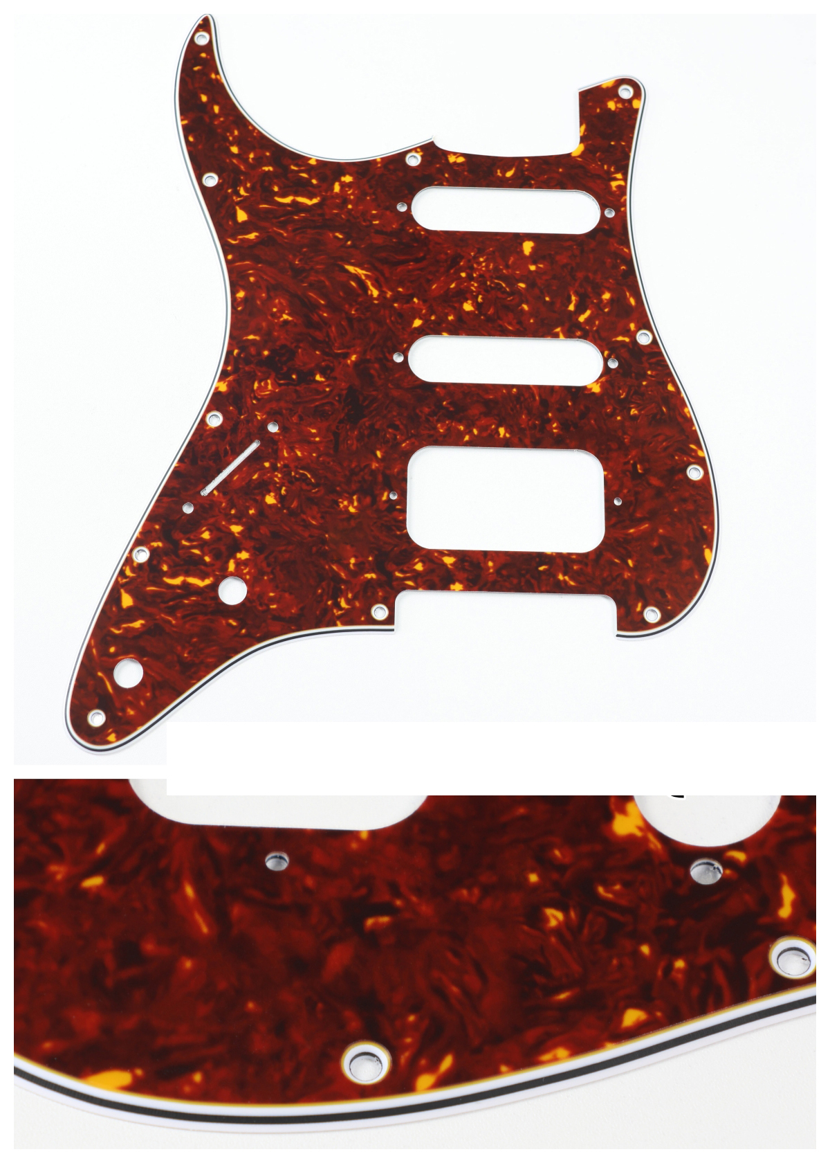 Gitardeler - for usa\mexico fd venstrehendt stratocaster 72 ' 11 skruehull standard humbucker hss gitar plekterbrett skrapeplate: Militærgrønn