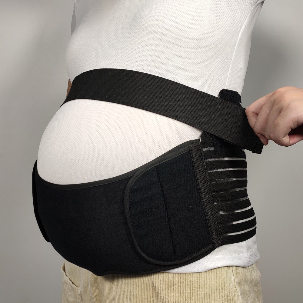 Pregnancy Belt Pregnant Women Belts Maternity Belly Bands Abdomen Support Belly Band Back Brace prenatal Protector: XL / Black