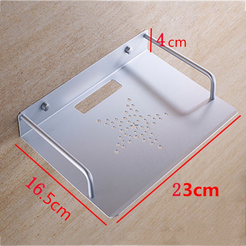 Home Decor Organizer Draadloze Wifi Router Telefoon Plank Panel Muur Opknoping Plug Board Beugel Router Opbergrek Beugel: Sliver