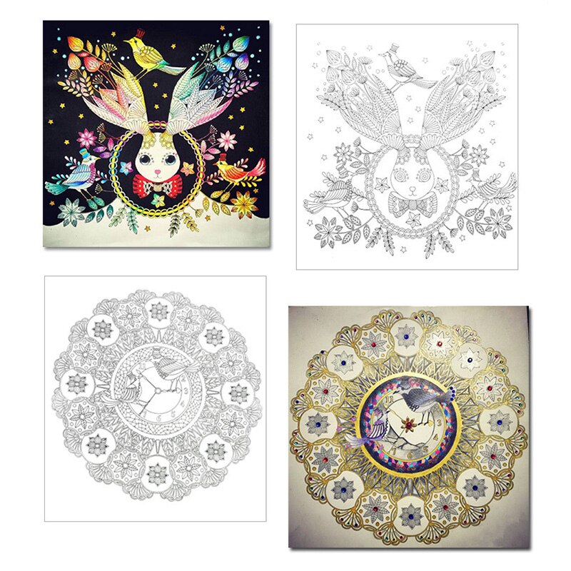 Varios estilos de juguetes para aliviar el estrés para niños y adultos, arte en Mandalas, pintura, dibujo, Jardín Secreto, libros para colorear a la hora de matar
