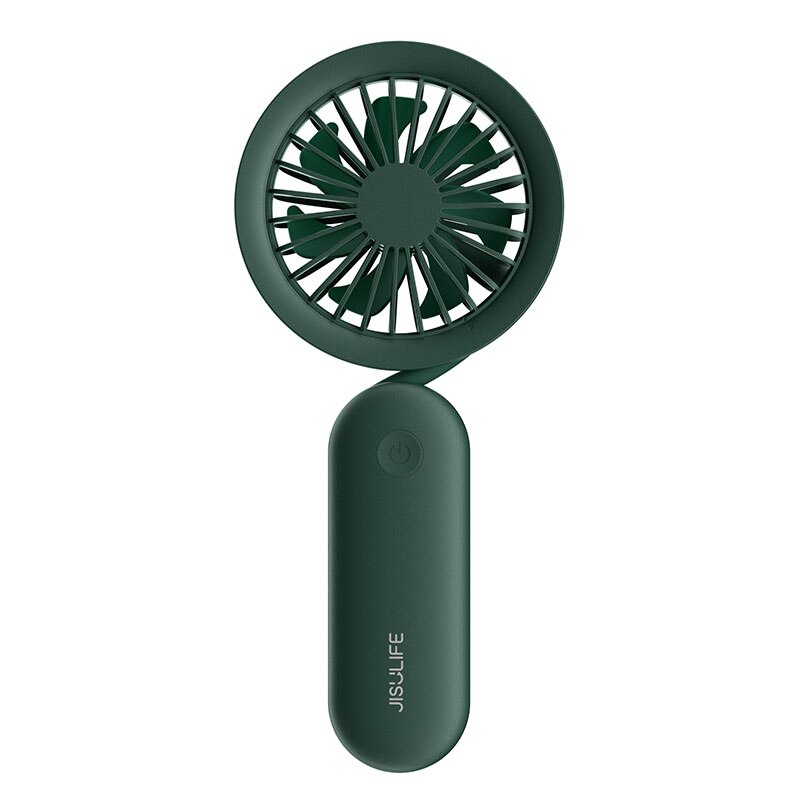 JISULIFE-Ventilador portátil para el cuello, miniventilador silencioso de mesa, plegable, recargable por USB, para el hogar y la Oficina: Portable Fan Green