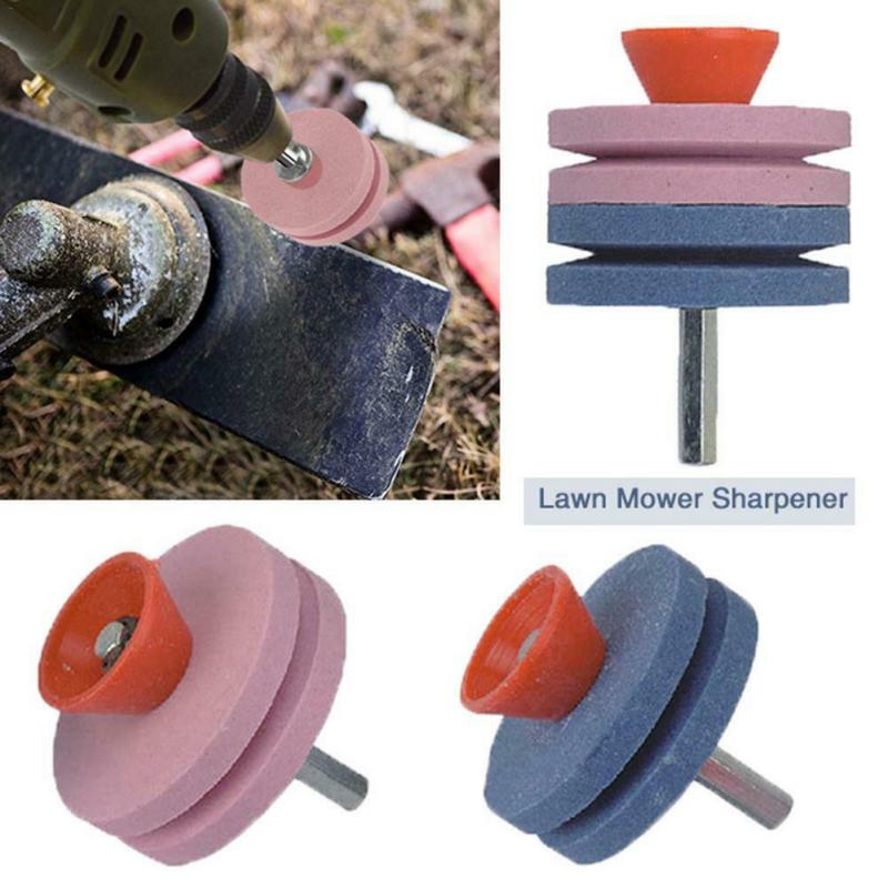Lawnmower Blade Sharpener Saw Blade Sharpening Grindstone Garden Lawn Mower Sharpener Grinder Wheel For Drill Cutting Tool Hex