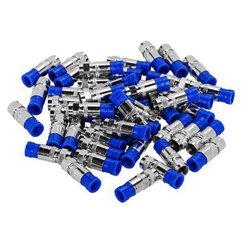 30PCS RG6 Compensation Connector Coaxial Cable Waterproof Connection F Compensation Connector RG6 Coaxial Crimping Tool