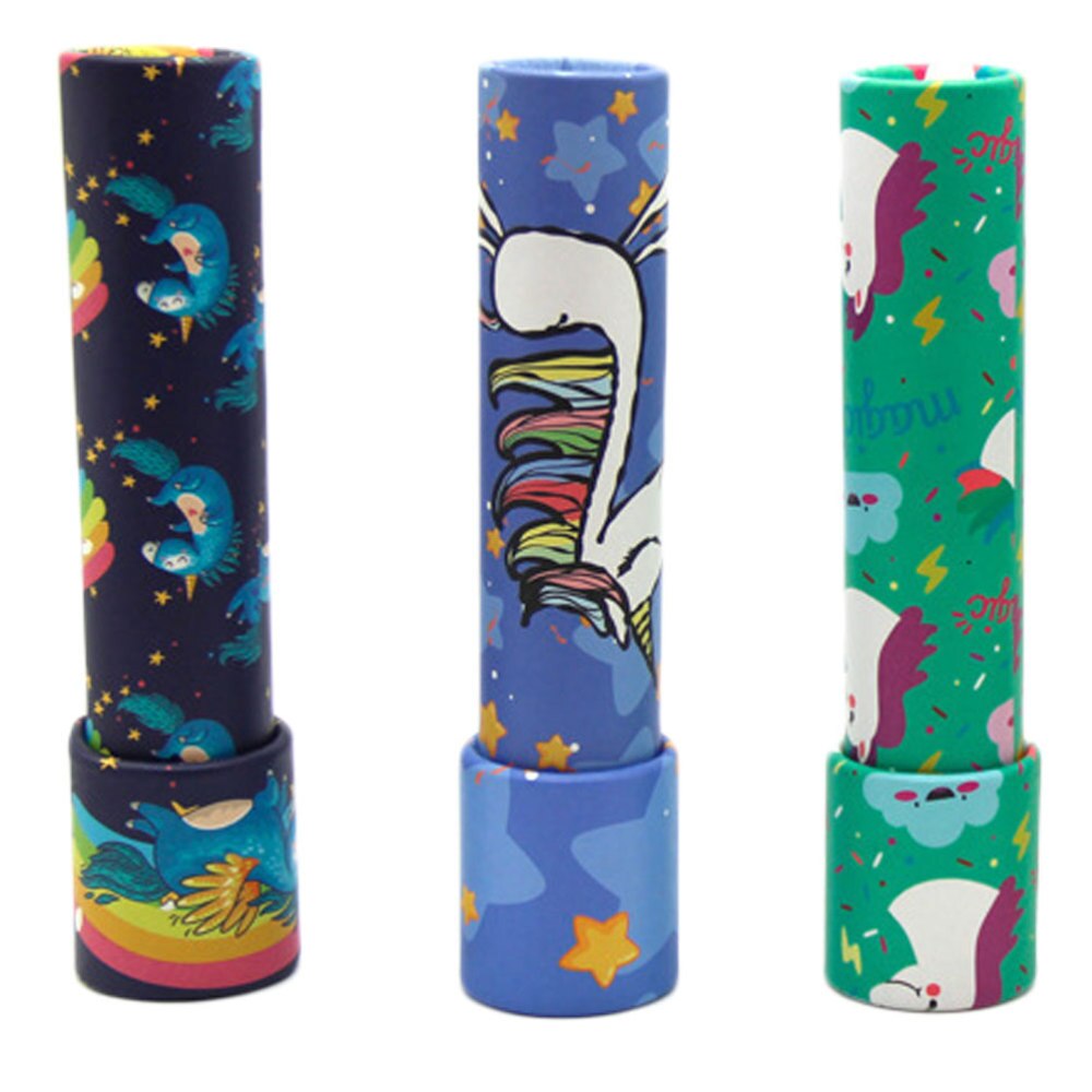 3pz di Carta caleidoscopio Poligono prisma caleidoscopio Poligono Specchio Tubo Ottico per I Bambini (Colorato): Default Title