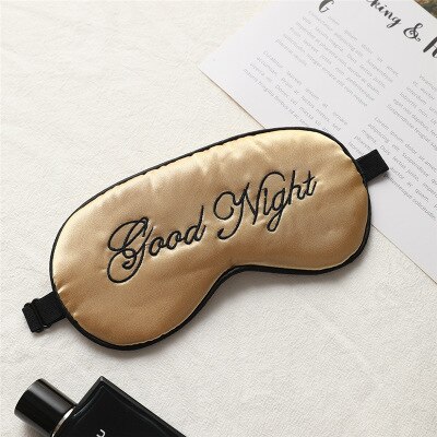 Sovmask andas relax skyddar lindra ögon vävnad tryck täcka ögon sova natt mask snygg bärbar: Champagneguld
