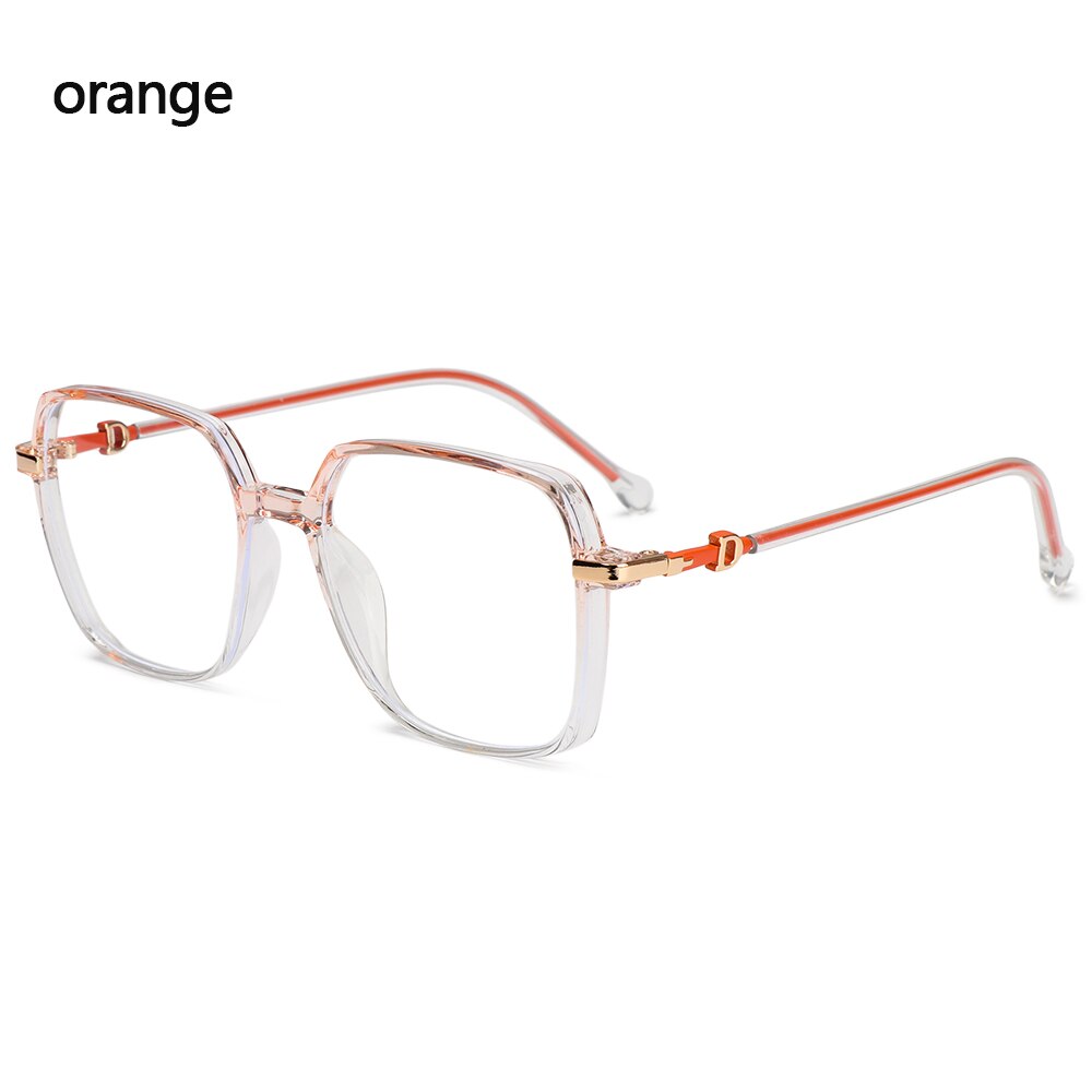 Ultralight Platte Spiegel Brillen Computer Bril Transparant Frame Brillen Stralingsbescherming Vision Care Anti Blauw Stralen: orange1