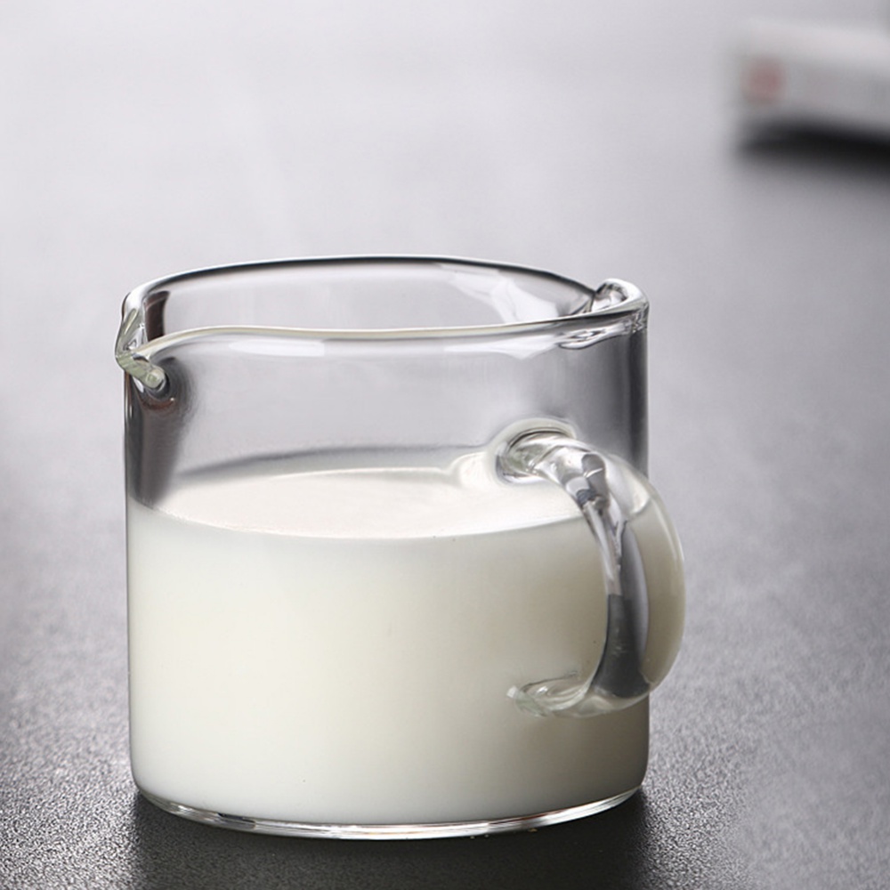 Houten Handvat Glas Espresso Maatbeker Dubbele/Enkele Mond Melkkannetje Hittebestendig Koffie Borrelglas Schaal Maatregel Mokken: Army Green