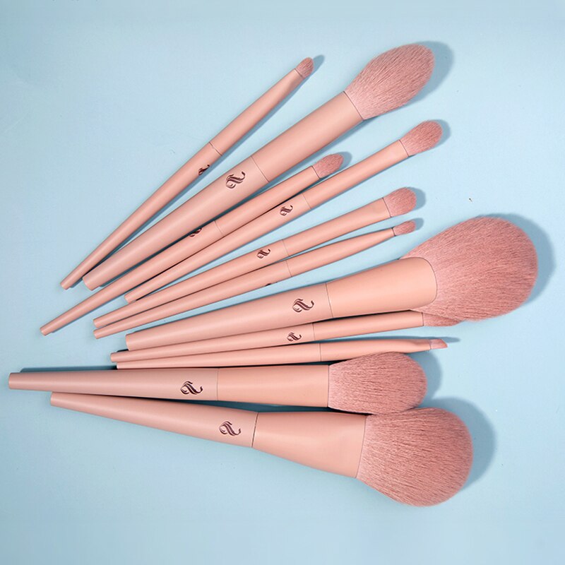 Make-up kwastenset, gezichtspoeder, oogschaduw, blending wenkbrauwkwast, zachte maïs synthetische vezel make-up kwastenset