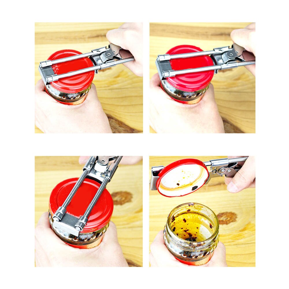 Portable Adjustable Manual Stainless Steel Jar Lid Opener Gripper Can Opener Kitchen Accessories