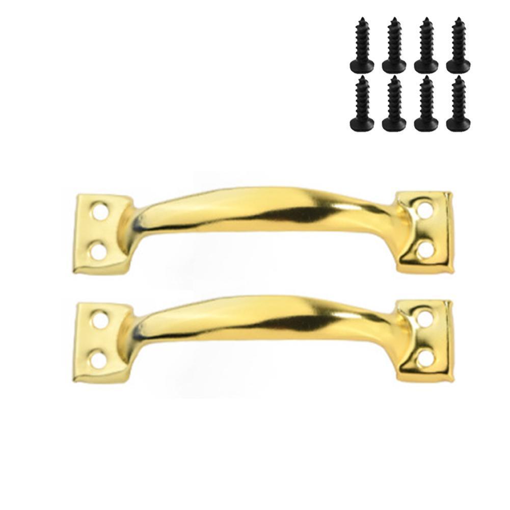 2pcs Hardware Pull Garage Gate Door Handle Black Cast Iron Furniture Hardware Home Shed Garage For Sliding Barn Door Pull