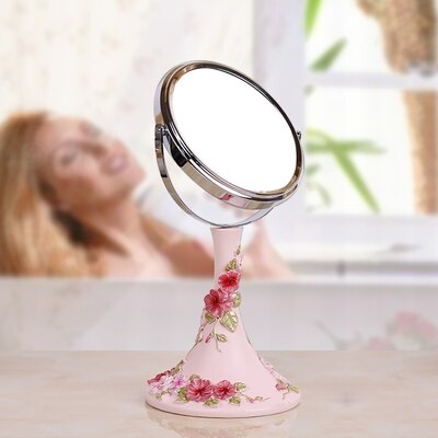 Juego de baño de cinco piezas, accesorios de lavado europeos, Kit de suministros de baño, conjunto de de boda, bandeja de baño, espejo de maquillaje, pañuelos: Makeup Mirror