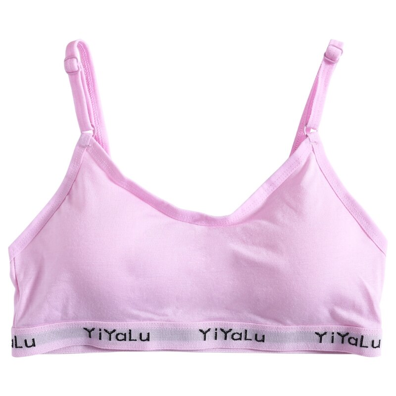 Mädchen Sport-BH Baumwolle Bustier breite Träger Trainings-BH Nahtloser Sport-BH mit abnehmbaren Polstern Kinder Bustier Unterwäsche für Kinder Teenager 8-16 Jahre, Pac | DE