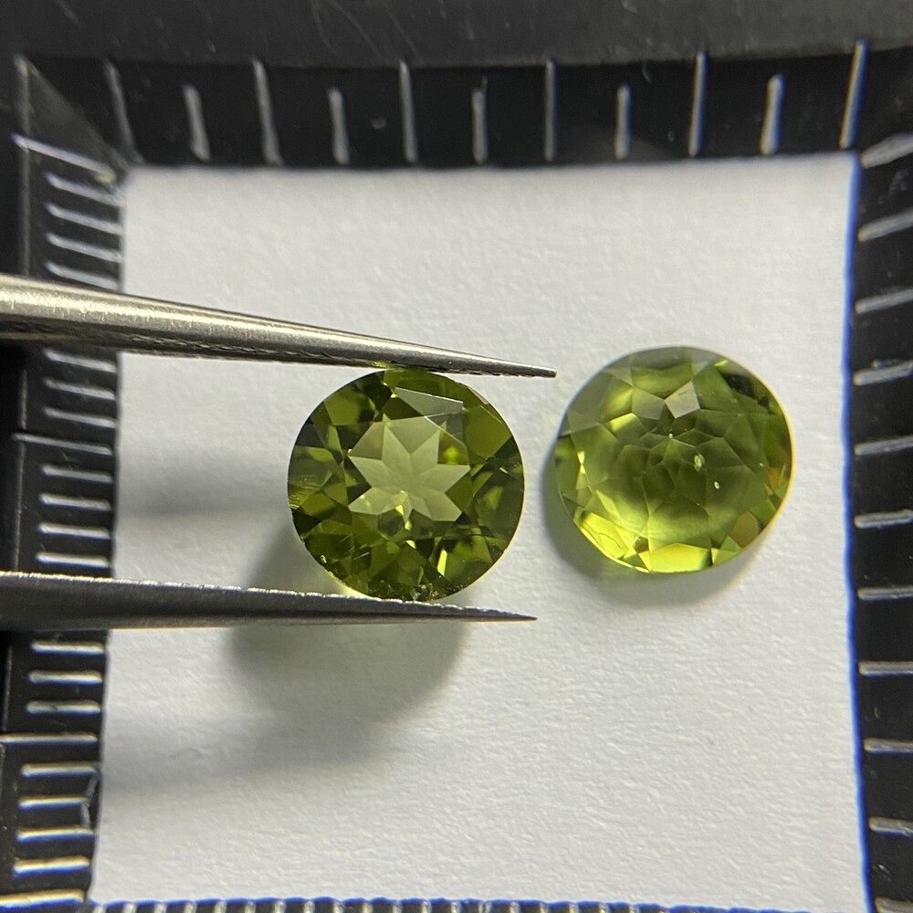 Meisidian Een 8Mm 1.7 Carat Originele 100% Natuurlijke Peridot Steen Voor Hanger Maken