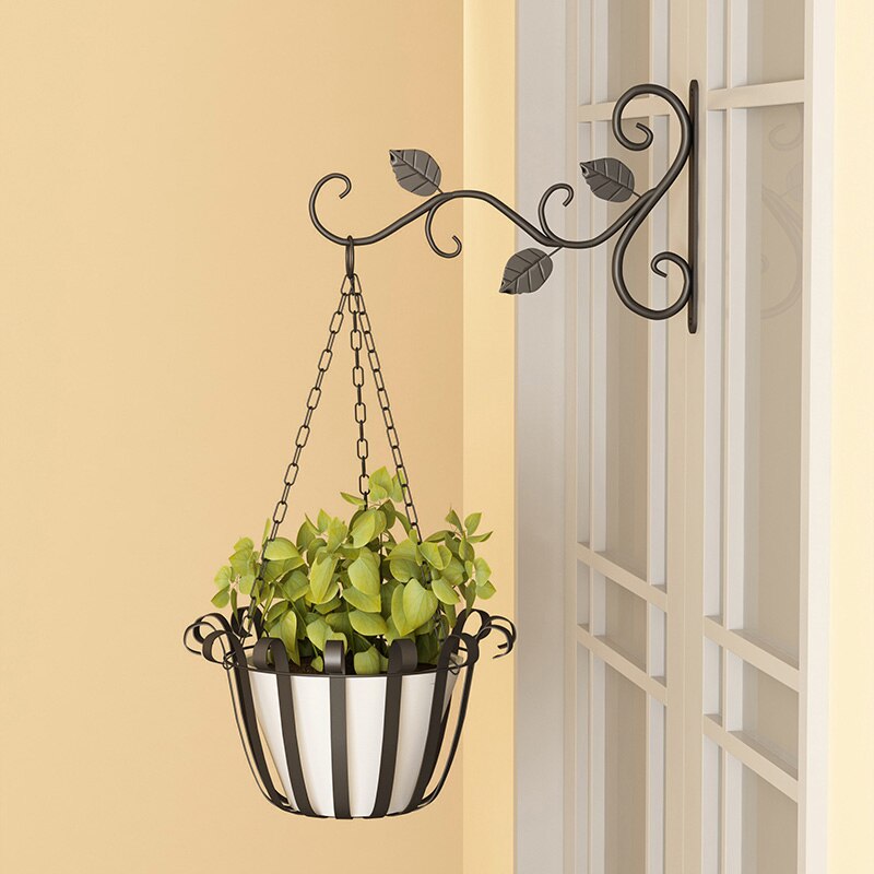 Bracket Hook Iron Hanger Plants Holder Balcony Home Decoration European Style Wall Hanging Flower Pot Support