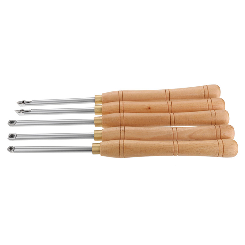 DANIU Wood Turning Tool Carbide Insert Cutter With Wood Handle Lathe Tools Round Shank Woodworking Tool